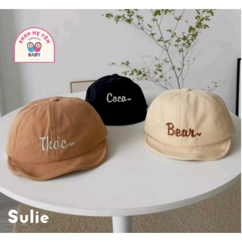 Mũ lưỡi trai thêu tên cho bé từ 6-24 tháng
