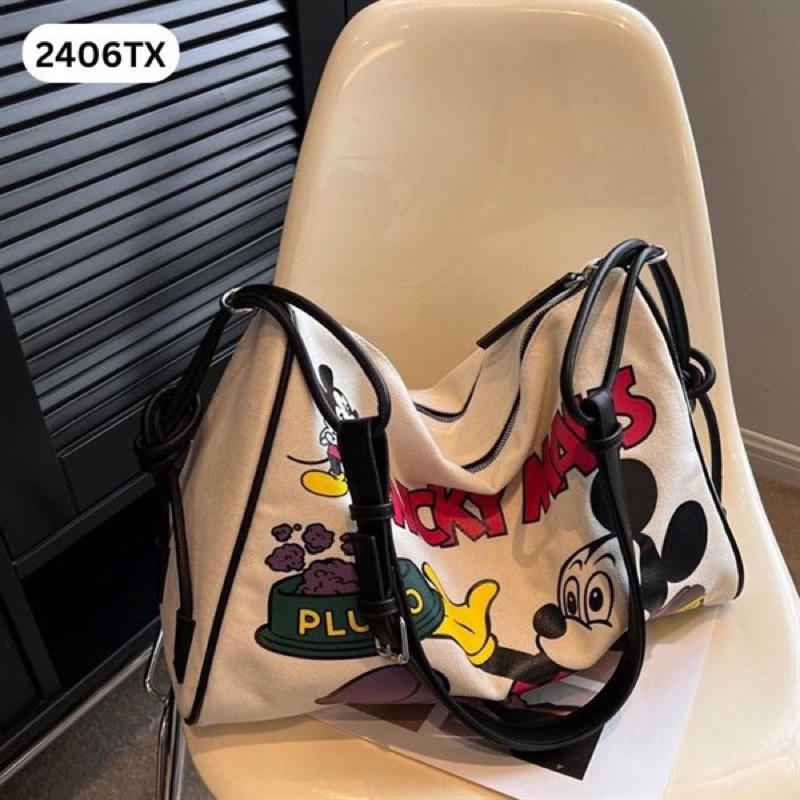 Túi xách nữ bản to Mickey tha hồ du lịch