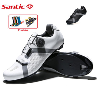 Santic Giày Đạp Xe Nam Đường Đi Xe Đạp Cleats Giày Tương Thích SPD Xe Đạp Cleats Giày Thoáng Khí Giày Đạp Xe Nữ KS20019