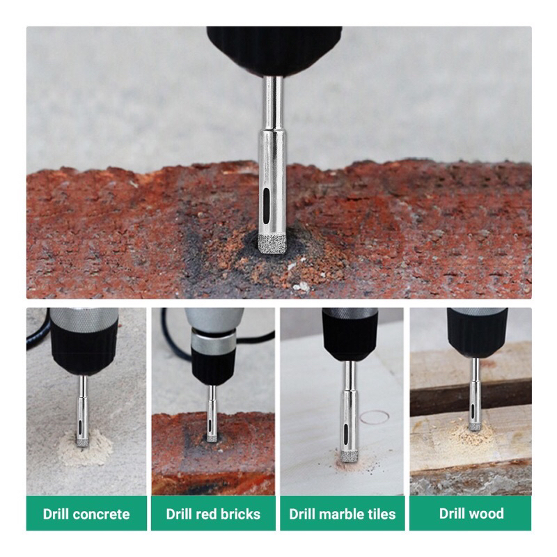 Mũi khoan kính gạch men khoan đá cứng 6mm-40mm