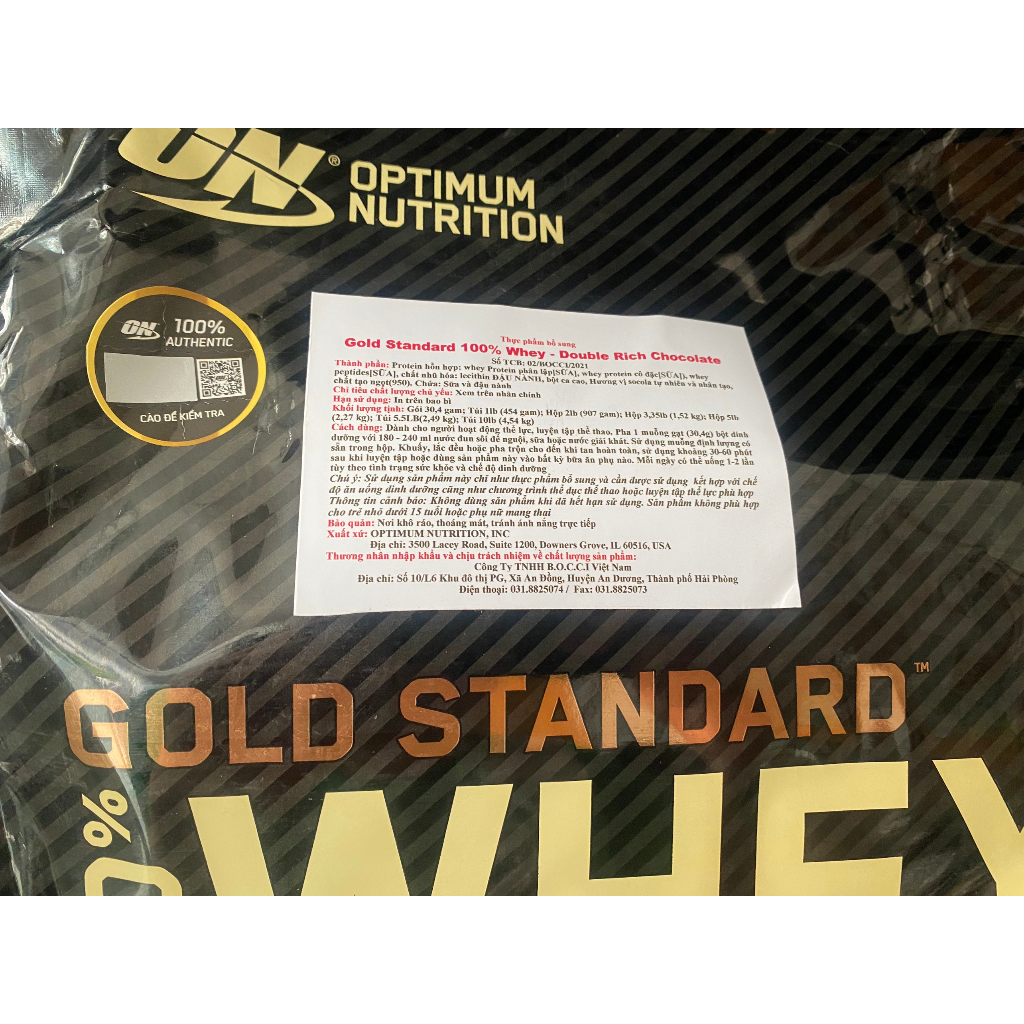 Bột đạm dinh dưỡng thể thao thể hình GOLD STANDARD 100% WHEY 4.5KG hỗ trợ tăng cơ từ thương hiệu OPTIMUM NUTRITION