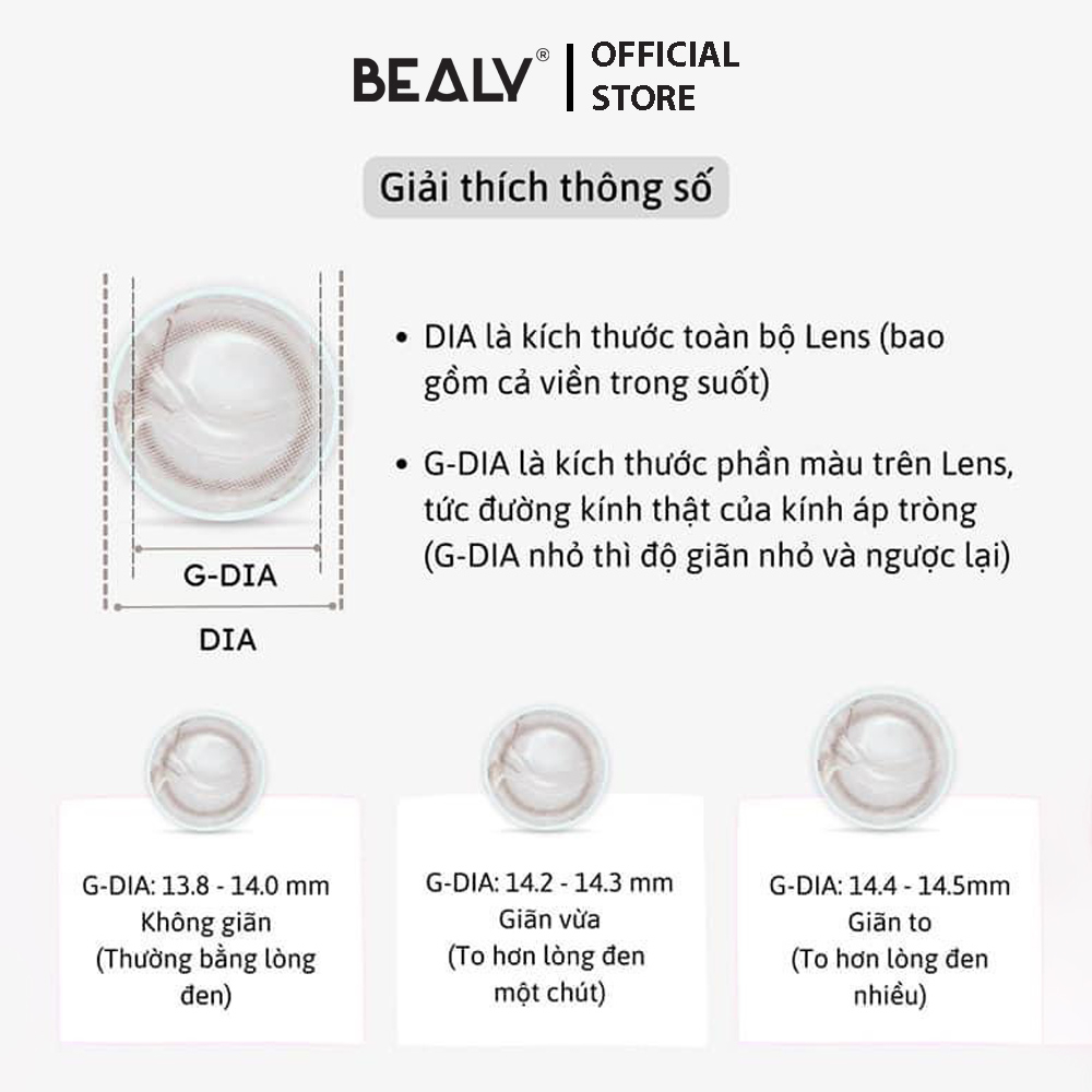 Kính áp tròng BEALY lens cận Hàn Quốc màu xám tự nhiên nhẹ nhàng nữ tính đường kính 14.3mm từ 0-6 độ recall gray