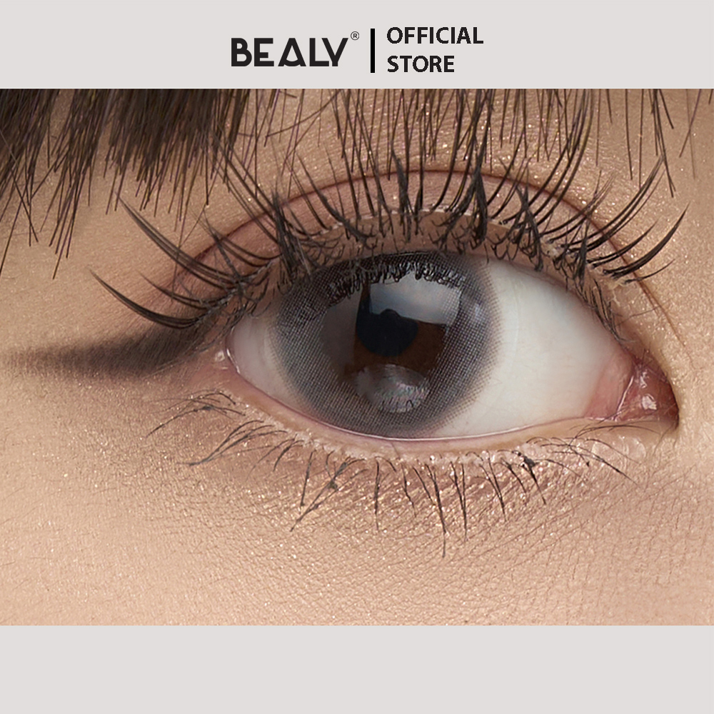 Kính áp tròng BEALY lens cận Hàn Quốc màu xám tự nhiên nhẹ nhàng nữ tính đường kính 14.3mm từ 0-6 độ recall gray