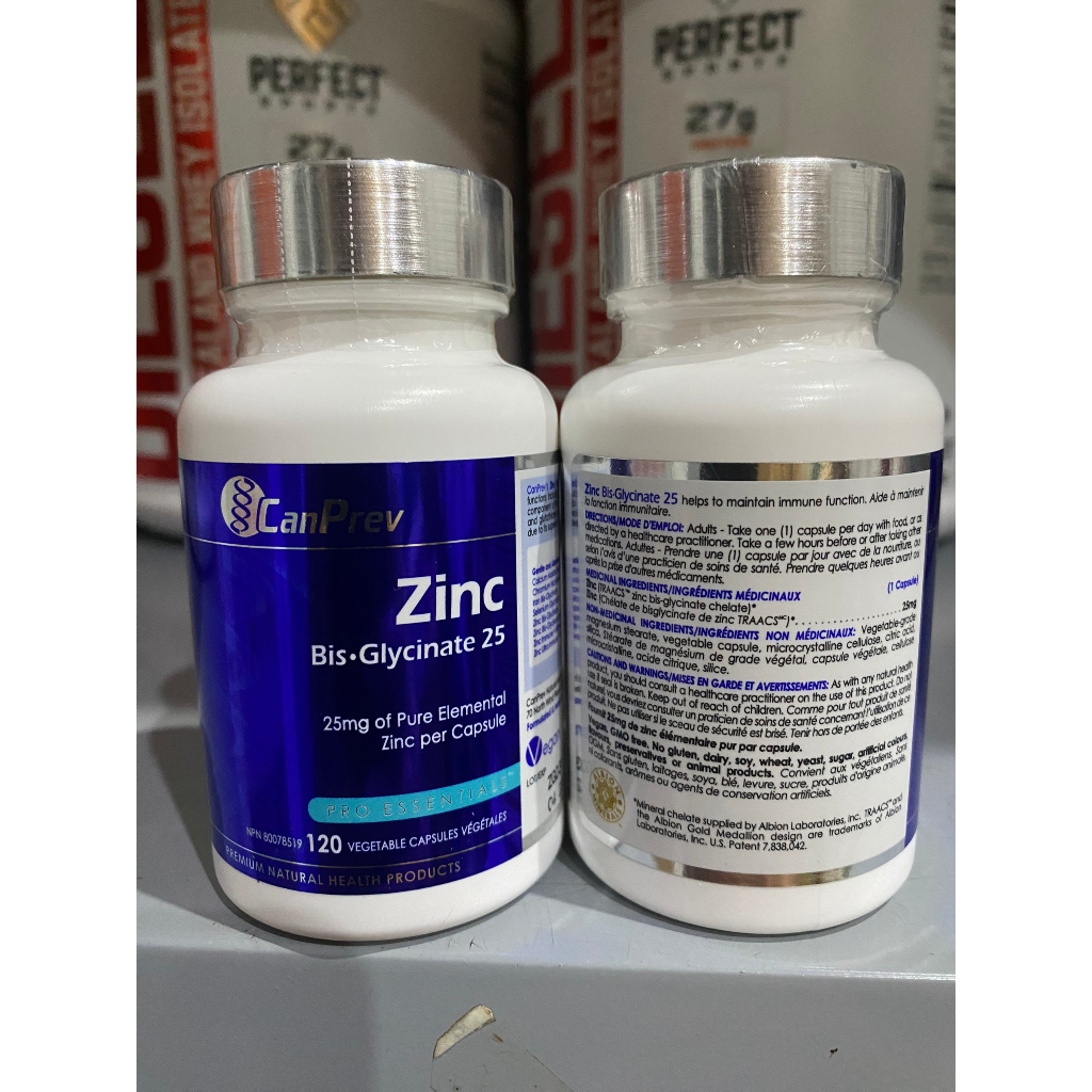 Viên uống kẽm Canprev ZINC BIS GLYCINATE 25MG x 120 viên