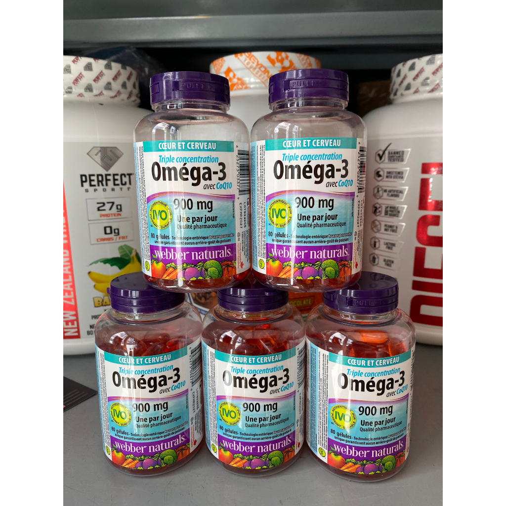Viên uống dầu cá Webber Naturals OMEGA-3 with CoQ10 80 viên