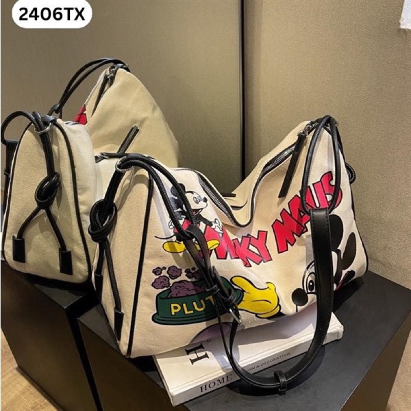 Túi xách nữ bản to Mickey tha hồ du lịch