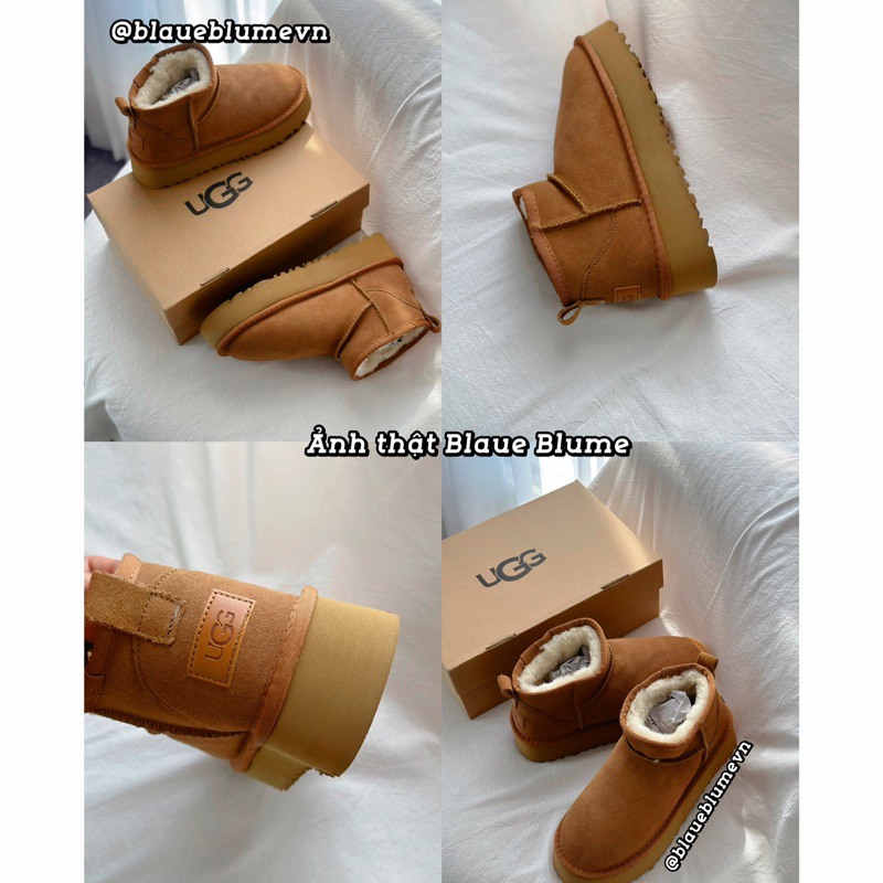 𝐁𝐥𝐚𝐮𝐞𝐁𝐥𝐮𝐦𝐞🦋 (Sẵn lẻ size 35/36/40) U.G.G Ultra Mini Platforms - Boot bông U.G.G