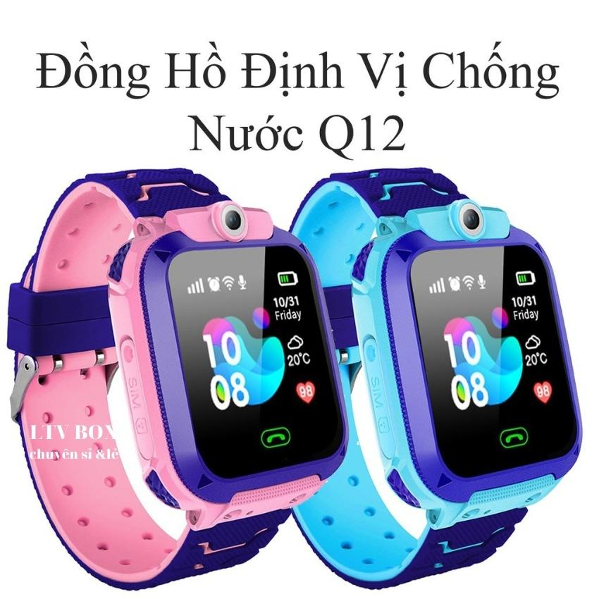Đồng Hồ Thông Minh Trẻ Em Q12 Lắp Sim Nghe Gọi 2 Chiều,Nhắn Tin, Định Vị LBS, Chống Nước IP67, cuộc goi SOS khẩn cấp