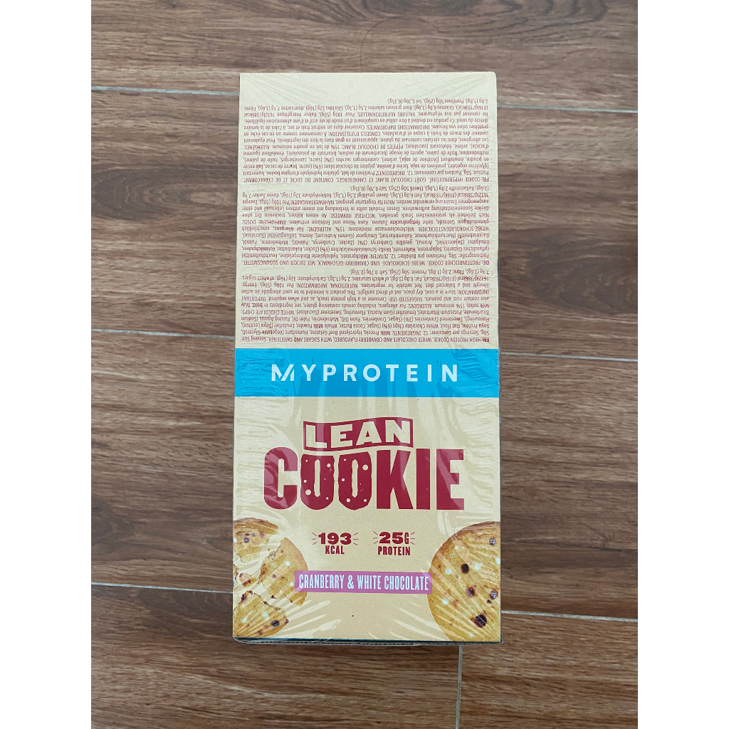 Thanh bánh protein bar năng lượng hộp 12 cái LEAN COOKIE hàm lương protein cao từ thương hiệu MYPROTEIN