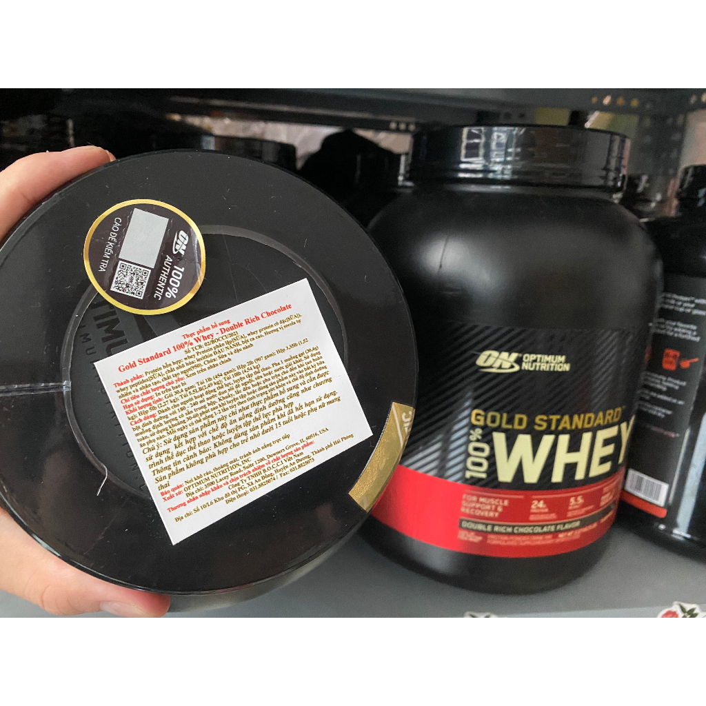 Bột đạm dinh dưỡng thể thao thể hình GOLD STANDARD 100% WHEY 2.3KG hỗ trợ tăng cơ từ thương hiệu OPTIMUM NUTRITION