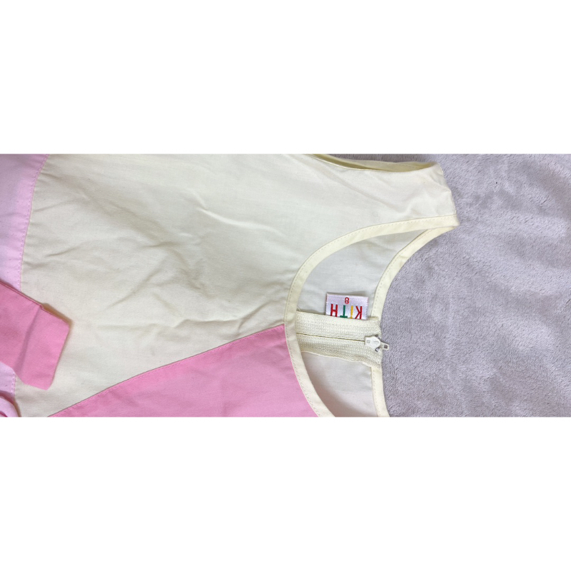 Đầm Hồng phối vàng bé gái