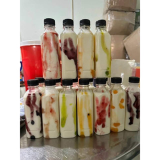 Free ship - 100 Chai nhựa Vuông 330ML đựng trà sữa, chè dưỡng nhan, sữa chua KÈM NẮP