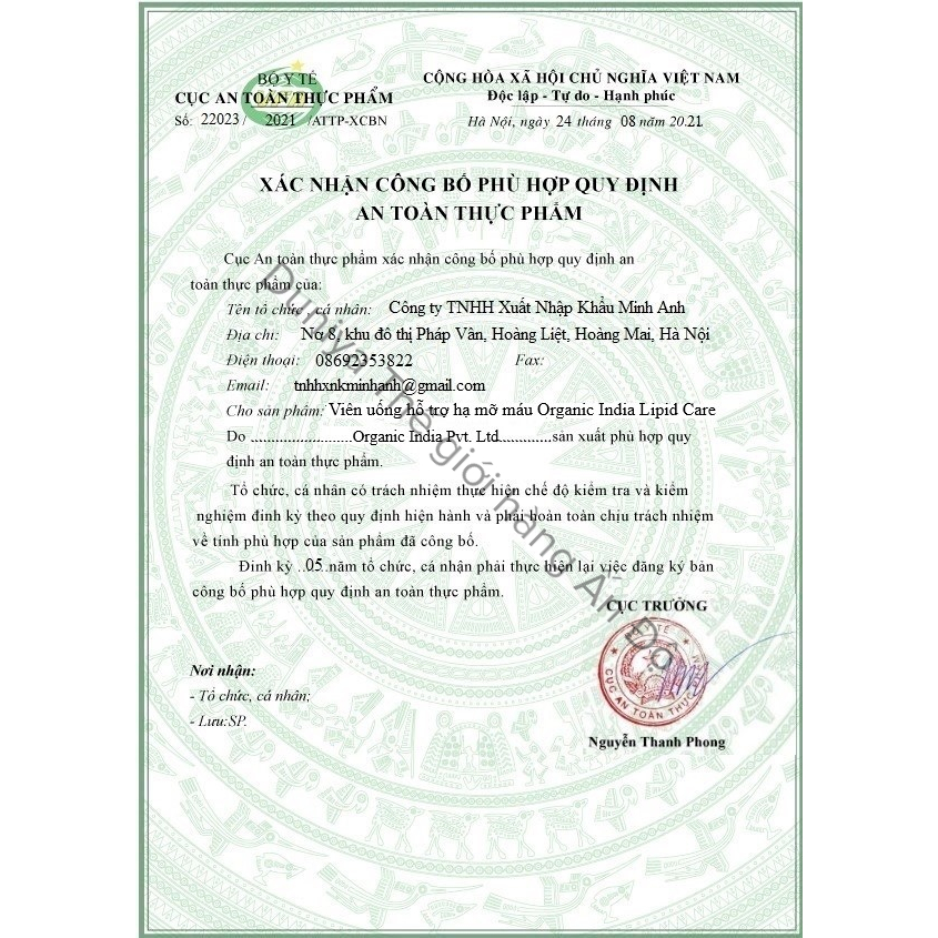 Viên uống hỗ trợ giảm mỡ máu Organic India Lipid Care