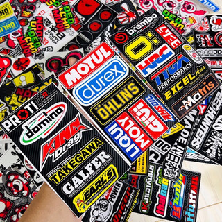 Set tem sticker nhiều thương hiệu motul, ohlins, hrc..v.v dán trang trí xe