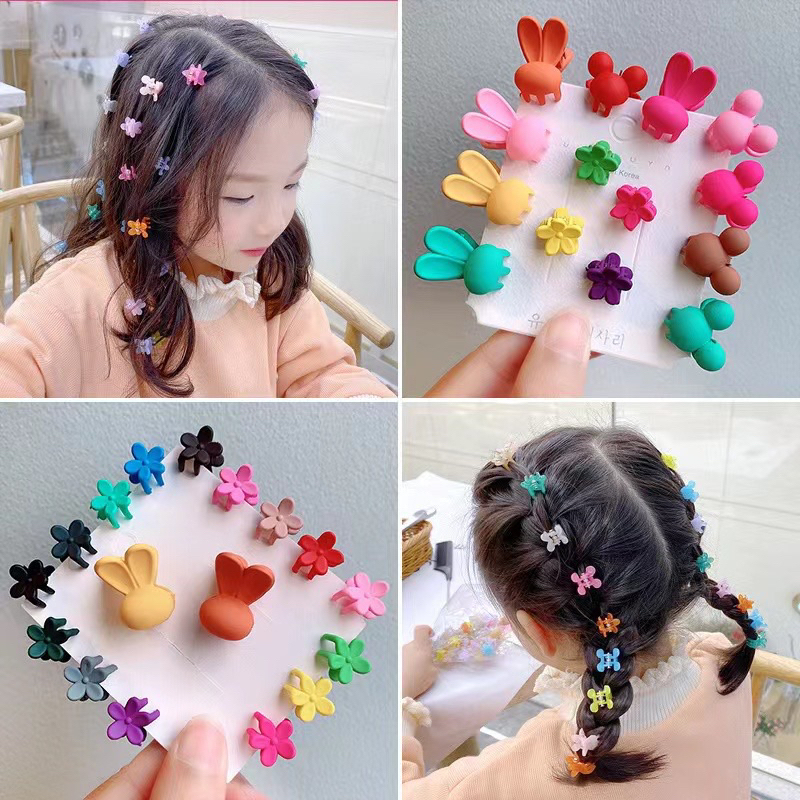 Set 50 Kẹp Tóc nhí Càng Cua Mini Nhiều Màu Cho Bé Gái