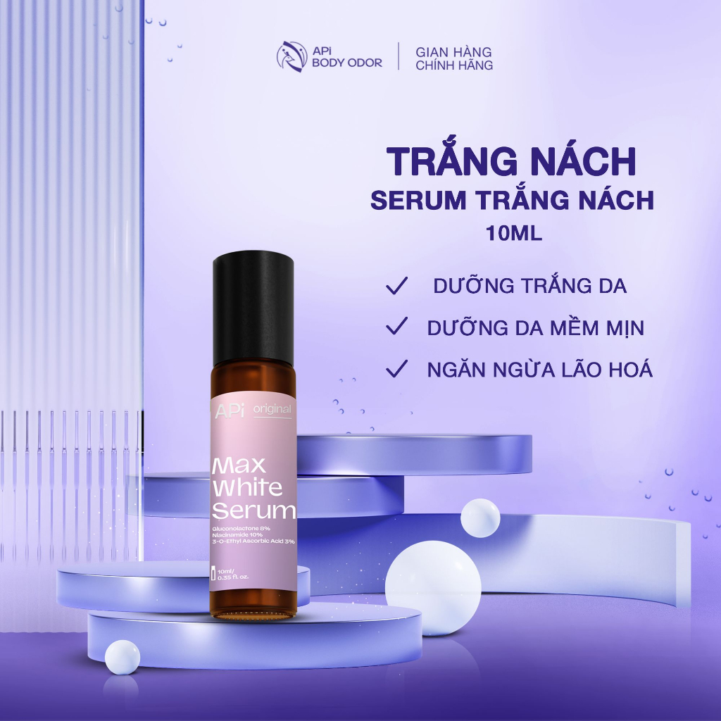 Serum trắng nách APi giảm thâm nách, son nách lăn nách mờ thâm cấp ẩm 10ml, ngăn tiết mồ hôi khử mùi hôi nách