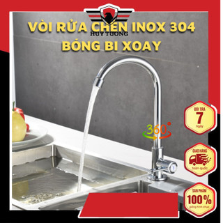 Vòi rửa chén Inox SUS 304, vòi rửa bát inox cao cấp siêu bền bĩ, dày, chắc chắn, chất lượng tuyệt vời - Huy Tưởng
