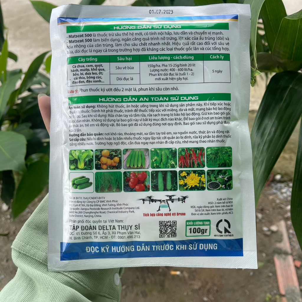 Matscot 50SP-  trị vẽ bùa, dòi - 100gr - Delta Thụy Sĩ