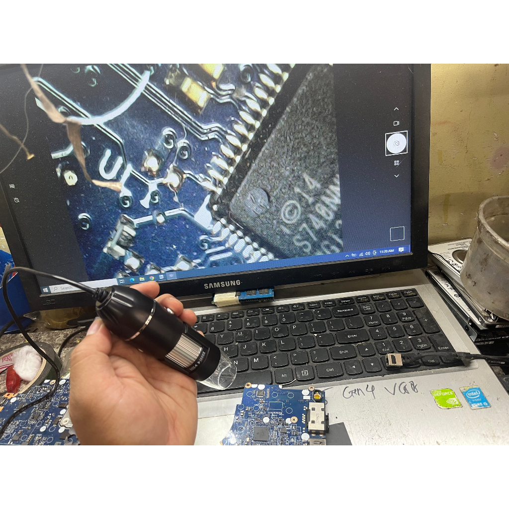 Kính hiển vi -   camera hỗ trợ anh em thợ sửa máy tính laptop