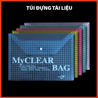 Túi Bìa đựng tài liệu A4 , túi my clear bag trong suốt đựng tài liệu giấy a4 văn phòng phẩm