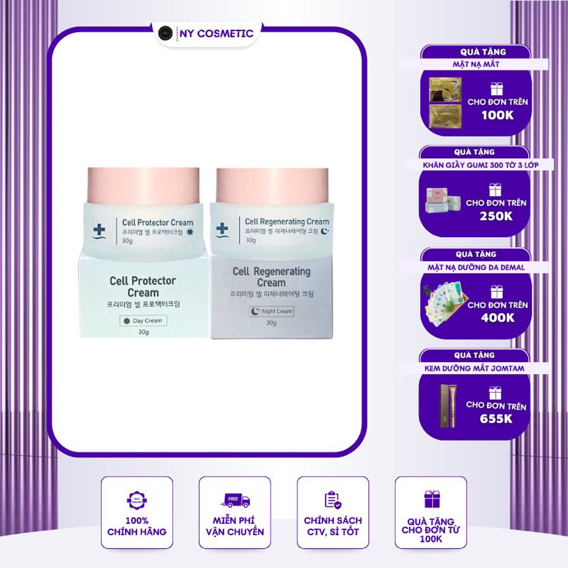 Kem face, SET KEM DƯỠNG TRẮNG DA NGÀY ĐÊM DR.SHEE
