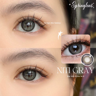 Lens mắt Douyin NITI GRAY (Trinity) xám xanh có hiệu ứng 2 chiều giãn to | Kính áp tròng @spring.lens
