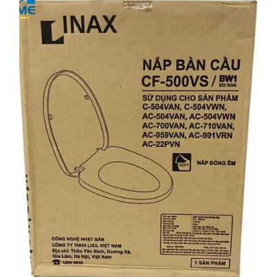 Nắp êm INAX CF-500VS thay thế cho bồn cầu AC-710VAN; AC-700VAN;AC-969VN;AC-959VN;