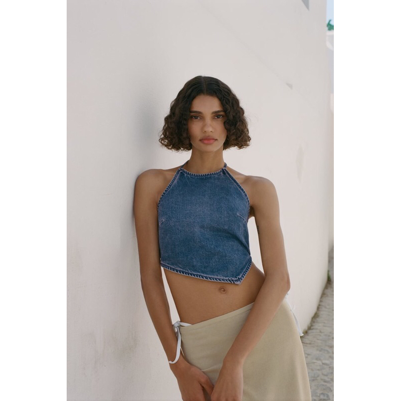 Áo yếm hai dây zara vạt chéo chính hãng