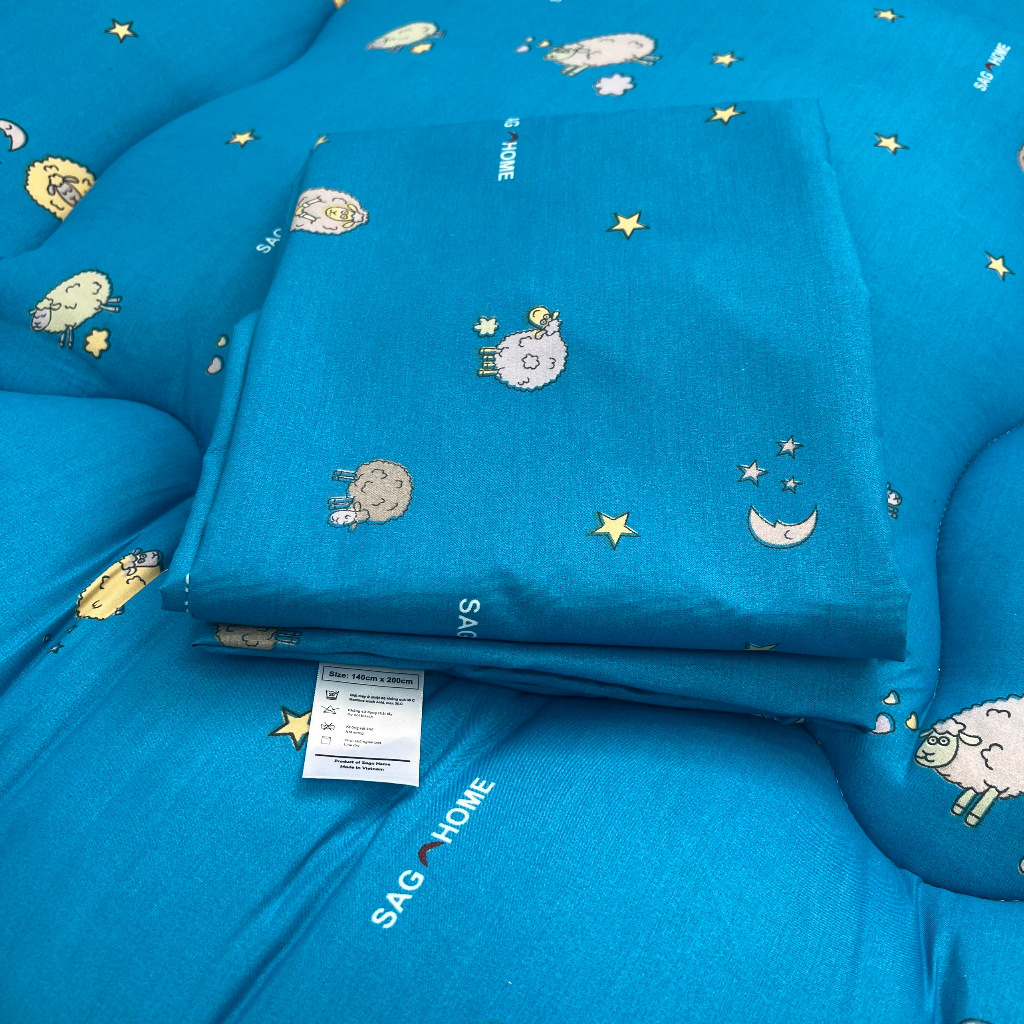 Áo Bọc Nệm Topper Cotton Poly 2 mặt có khóa kéo tiện lợi đủ size 1m/ 1m2/ 1m4/ 1m6/1m8 x 2m