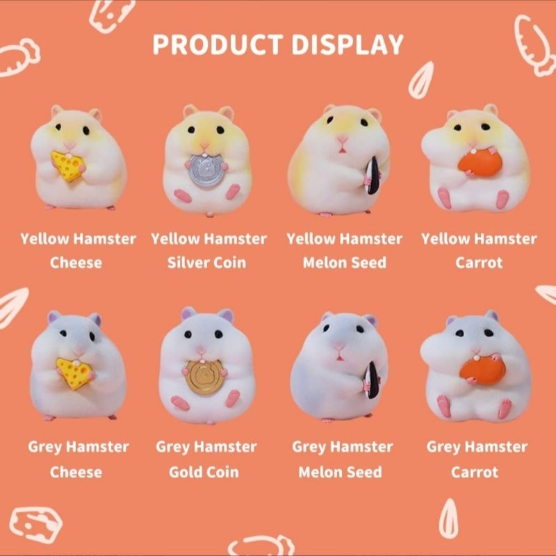 Bầy Hamster Háu Ăn Series Flocking Greedy Siêu Đáng Yêu Chính Hãng 🐿🎀💖💖💖