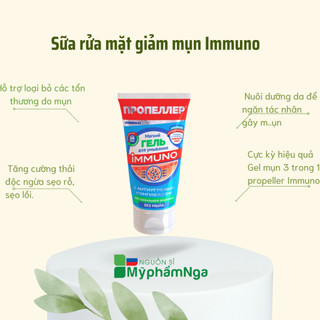 Sữa rửa mặt giảm mụn Immuno date mới nhất - Sữa rửa mặt không hạt loại bỏ mụn nga
