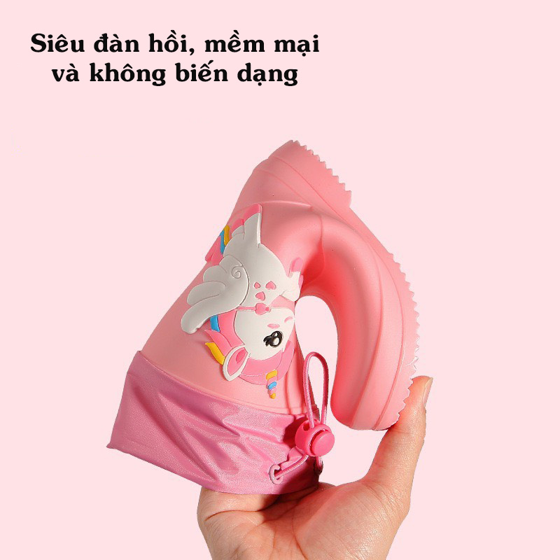 ⭐️ Ủng Đi Mưa, Dã Ngoại Trẻ Em Cao Cấp Chống Thấm Nước, Chống Trượt, Ủng Giày Bé Trai và Bé Gái Hình Pony, Khủng Long 3D
