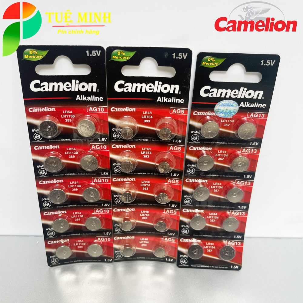Pin Camelion AG13 / LR44 / LR1154 / 357 / AG10 / LR1130 / 389 / LR48 / LR754 / 309 Siêu rẻ, chính hãng