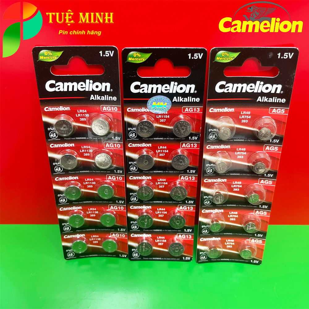 Pin Camelion AG13 / LR44 / LR1154 / 357 / AG10 / LR1130 / 389 / LR48 / LR754 / 309 Siêu rẻ, chính hãng
