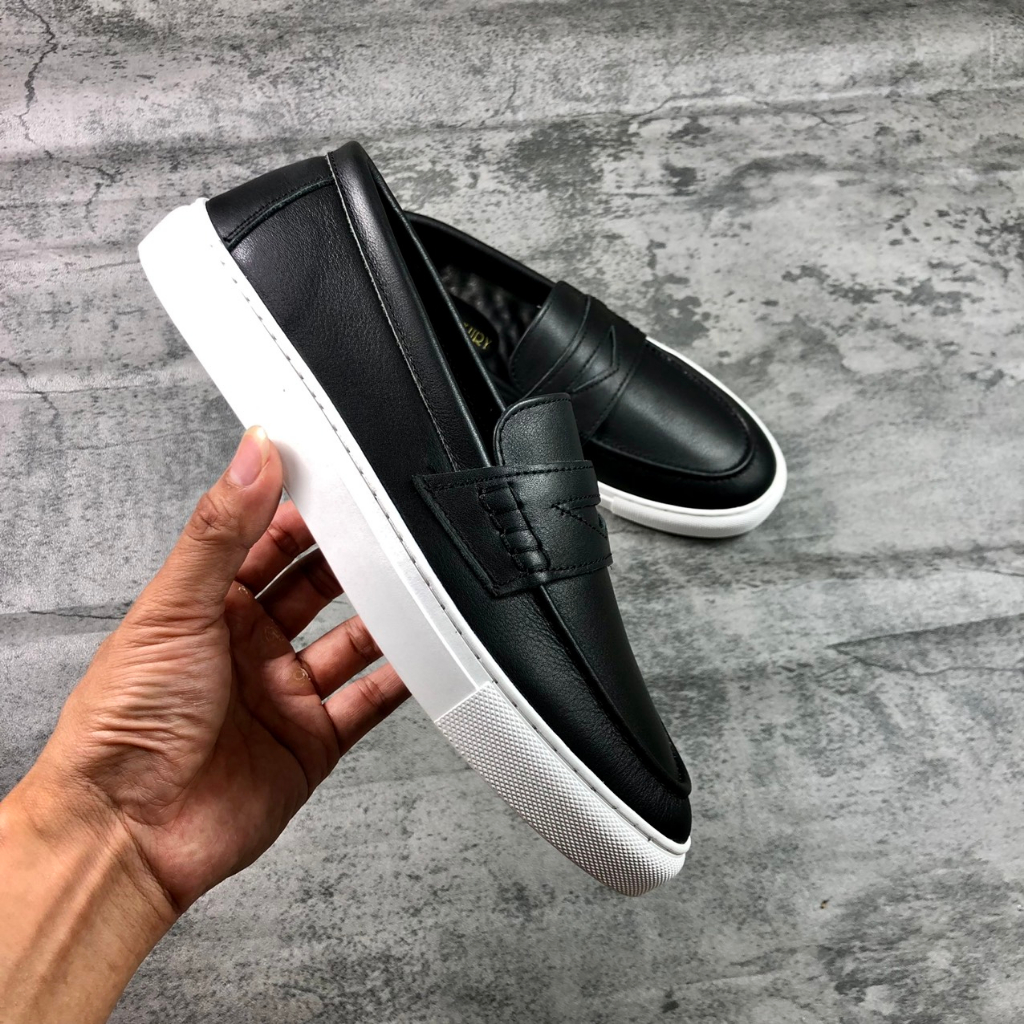 Giày lười nam Beman BGL, giày làm bằng da bò nappan nhập khẩu nguyên tấm, đế cao su tăng chiều cao, lót cao su non matxa