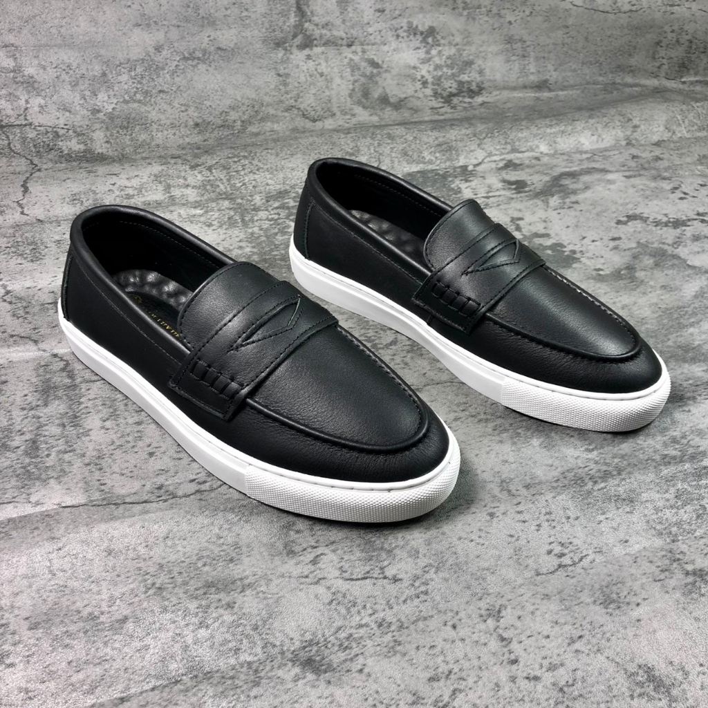 Giày lười nam Beman BGL, giày làm bằng da bò nappan nhập khẩu nguyên tấm, đế cao su tăng chiều cao, lót cao su non matxa