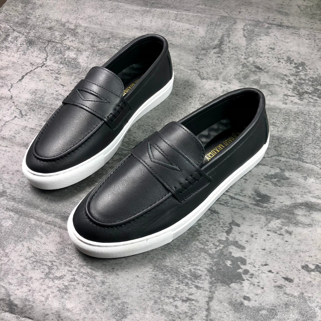 Giày lười nam Beman BGL, giày làm bằng da bò nappan nhập khẩu nguyên tấm, đế cao su tăng chiều cao, lót cao su non matxa