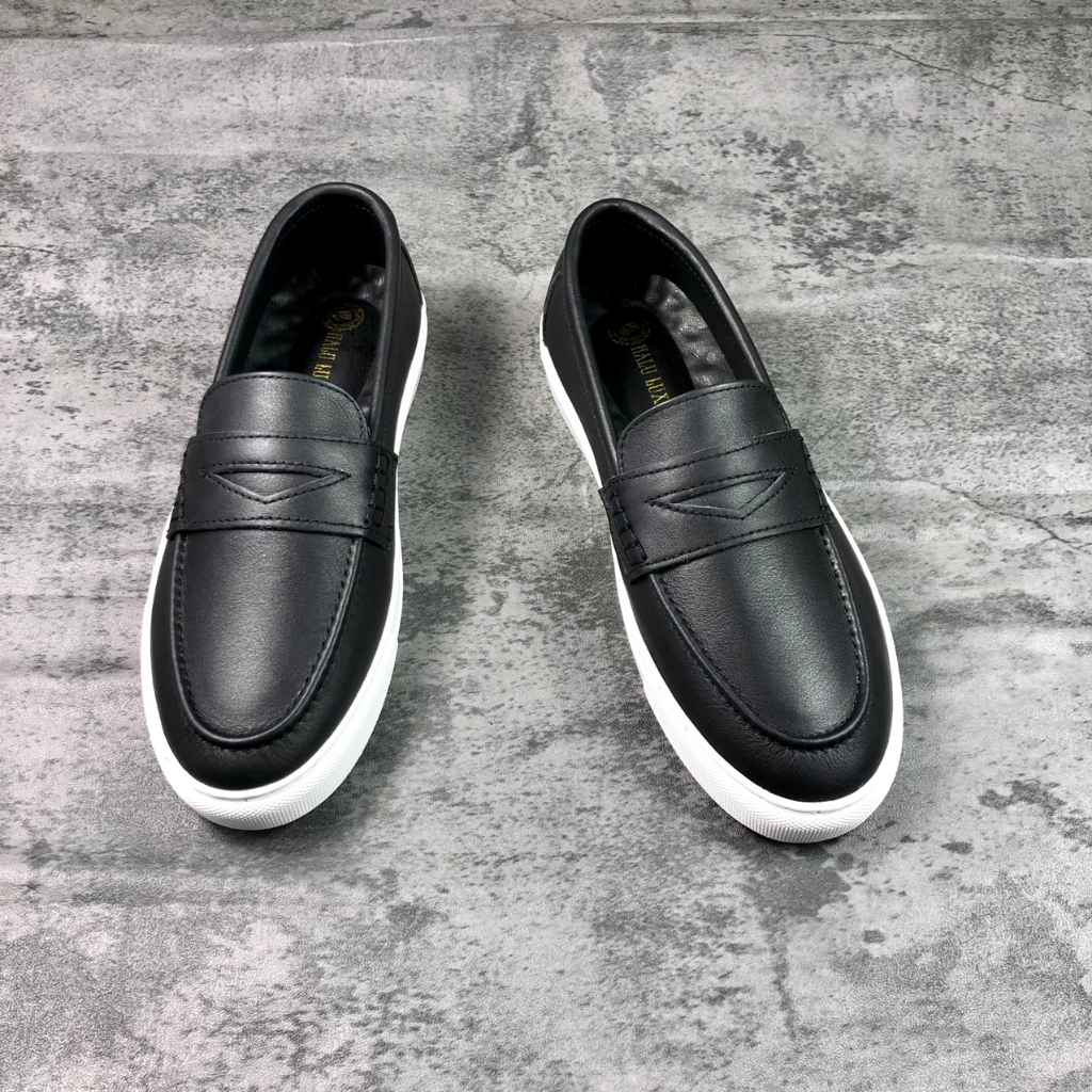 Giày lười nam Beman BGL, giày làm bằng da bò nappan nhập khẩu nguyên tấm, đế cao su tăng chiều cao, lót cao su non matxa