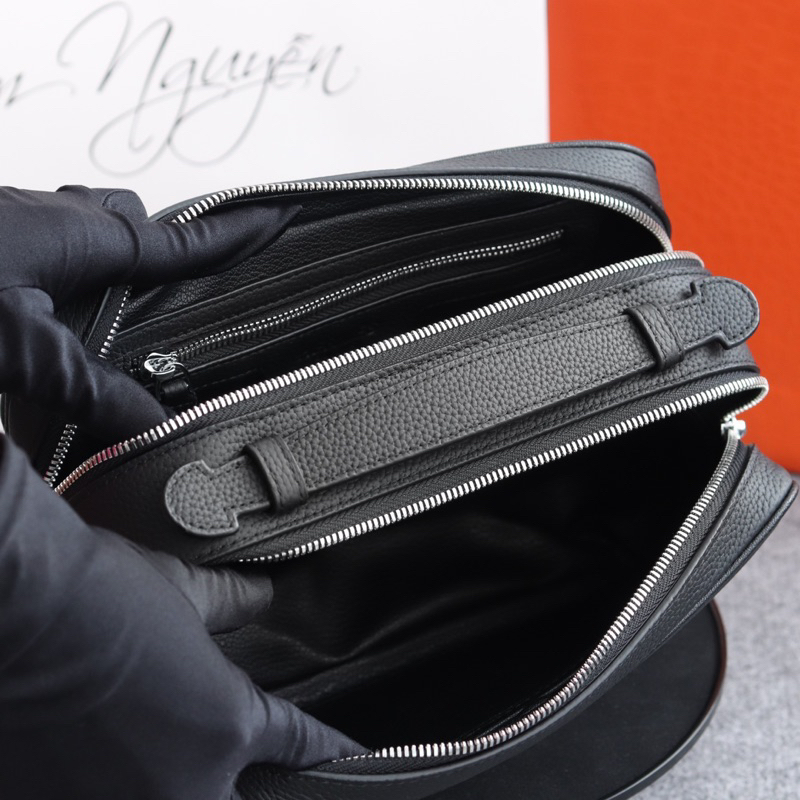 Ví Cầm Tay Khóa Số Nam HERMES da bò cao cấp VCT168