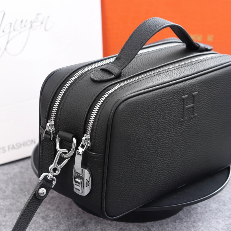 Ví Cầm Tay Khóa Số Nam HERMES da bò cao cấp VCT168