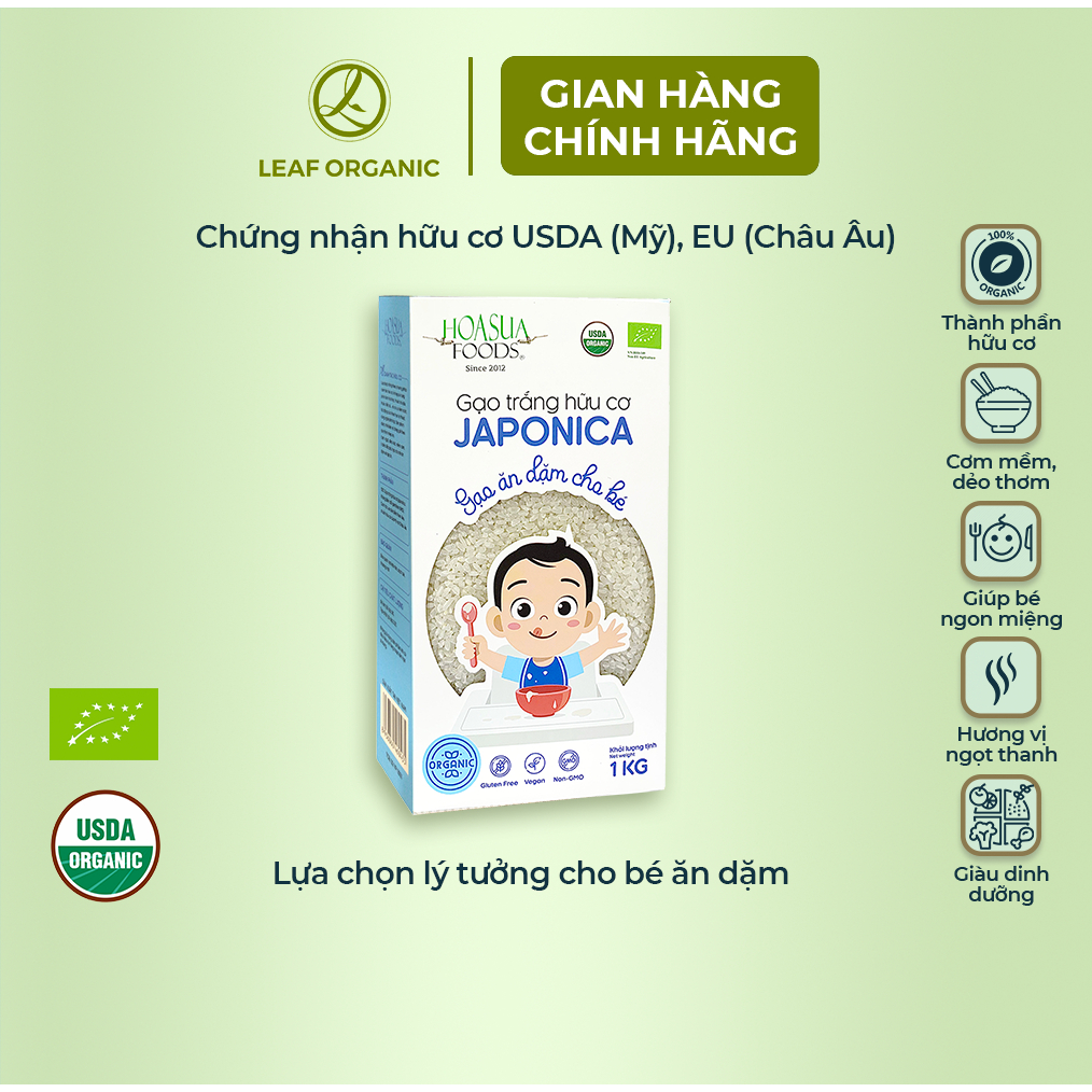 Gạo trắng hữu cơ Japonica, ST25 Hoa Sữa 1kg | BigBuy360 - bigbuy360.vn