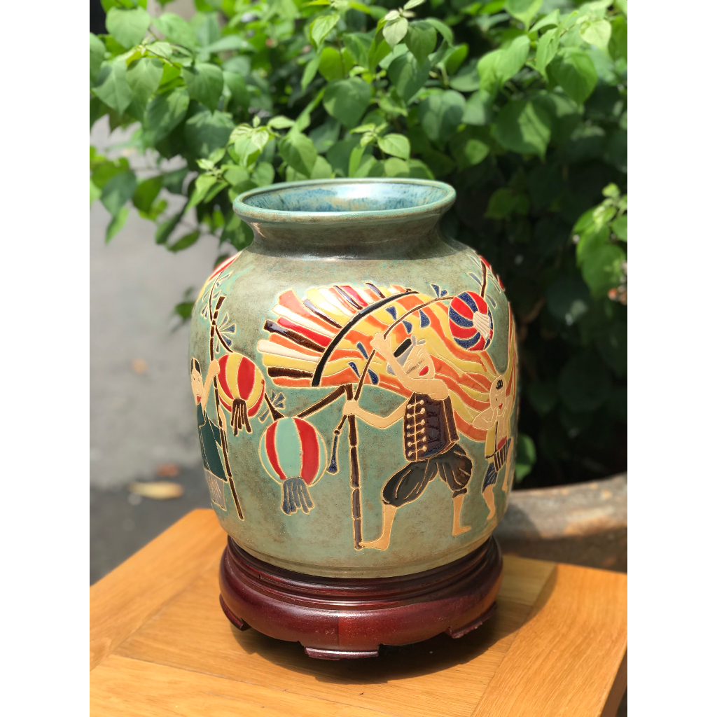 BÌNH HOA TRUNG THU GỐM SỨ THỦ CÔNG NAM BỘ DECOR TRANG TRÍ CẮM HOA HN