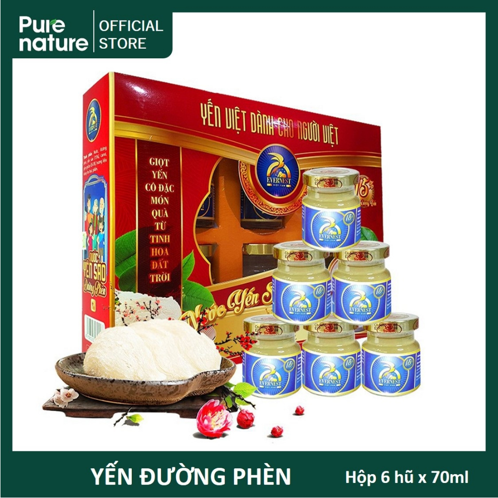 PURE NATURE - YẾN SÀO CAO CẤP EVERNEST ĐƯỜNG PHÈN (Date 2025)