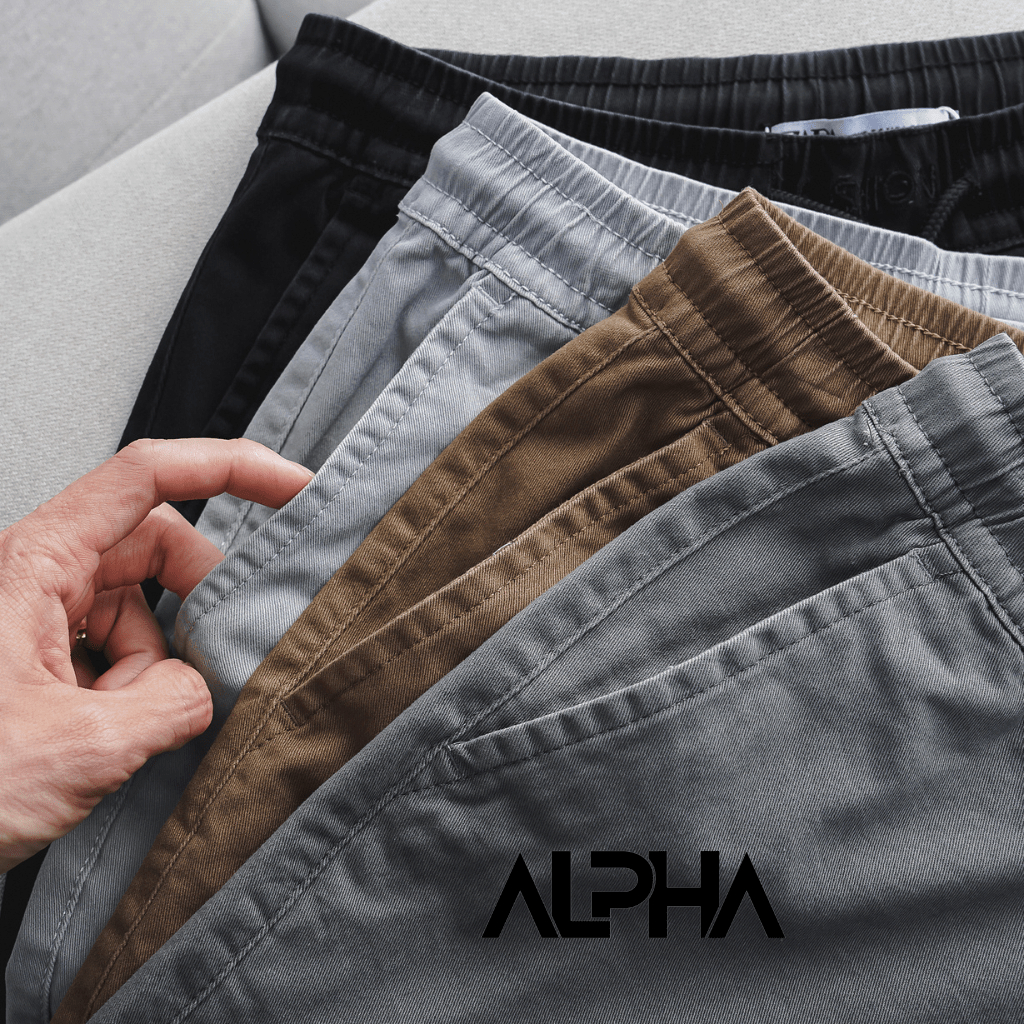 Quần short nam kaki thun cao cấp mẫu trơn dễ phối GEN ALPHA, quần short kaki dây rút GEN452