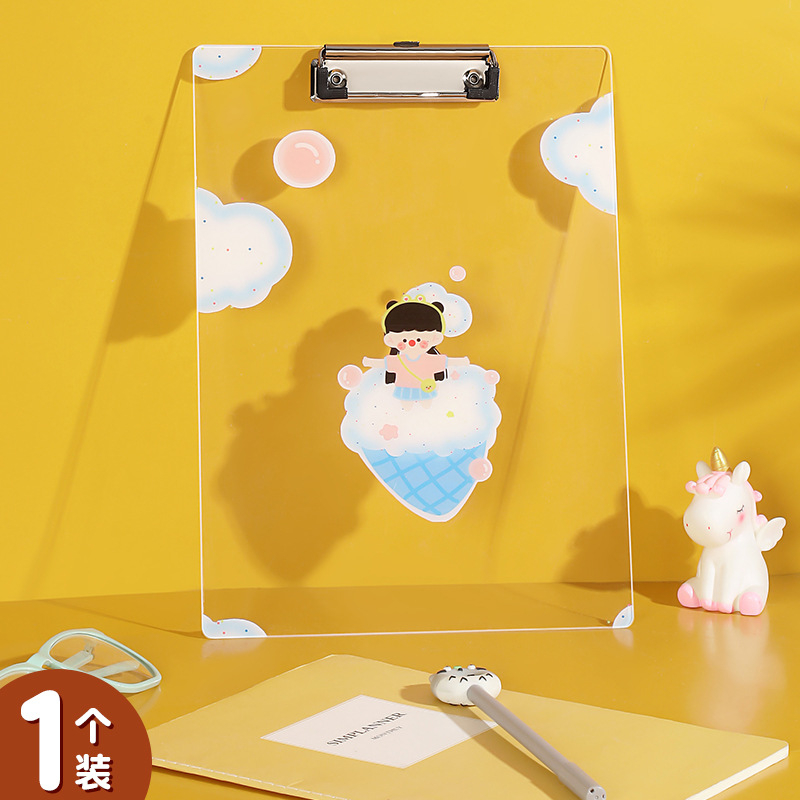 Bìa Trình Ký A4, Kẹp Tài Liệu A4 Trong Suốt In Hình Dễ Thương