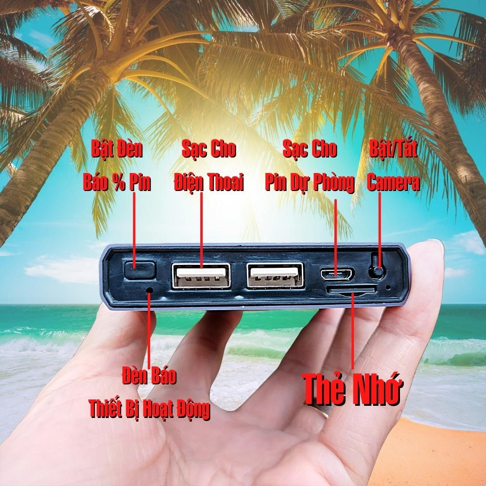 Camera Wifi Sạc Dự Phòng H12, Có Hồng Ngoại Quay Đêm, Góc Rộng Siêu Nét, Pin 10H. Bh 12 Thang