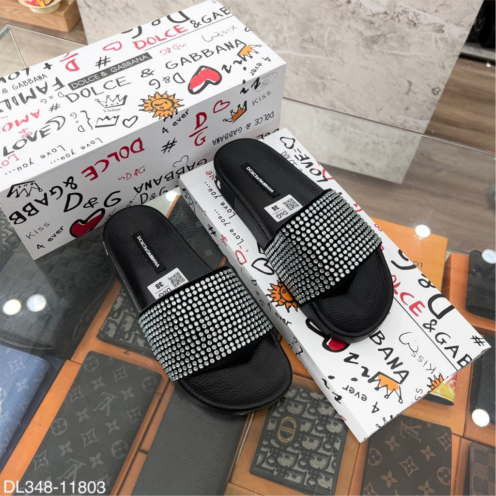 Dép quai ngang DG đính Full đá quai ngang, Dép nam thời trang phong cách giới trẻ Hot Nhất 2023