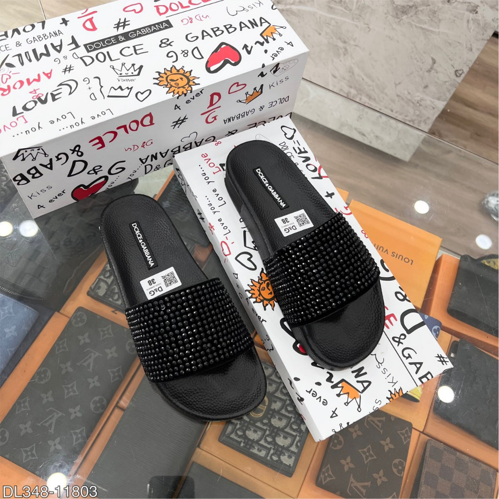 Dép quai ngang DG đính Full đá quai ngang, Dép nam thời trang phong cách giới trẻ Hot Nhất 2023