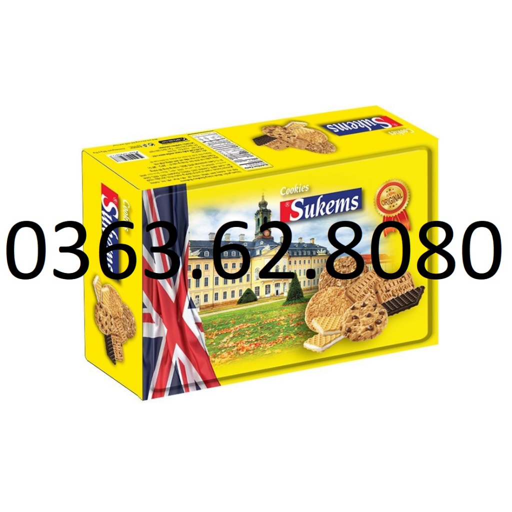 DATE MỚI-Bánh hộp giấy Cookies Sukem - Hàng tết 2024