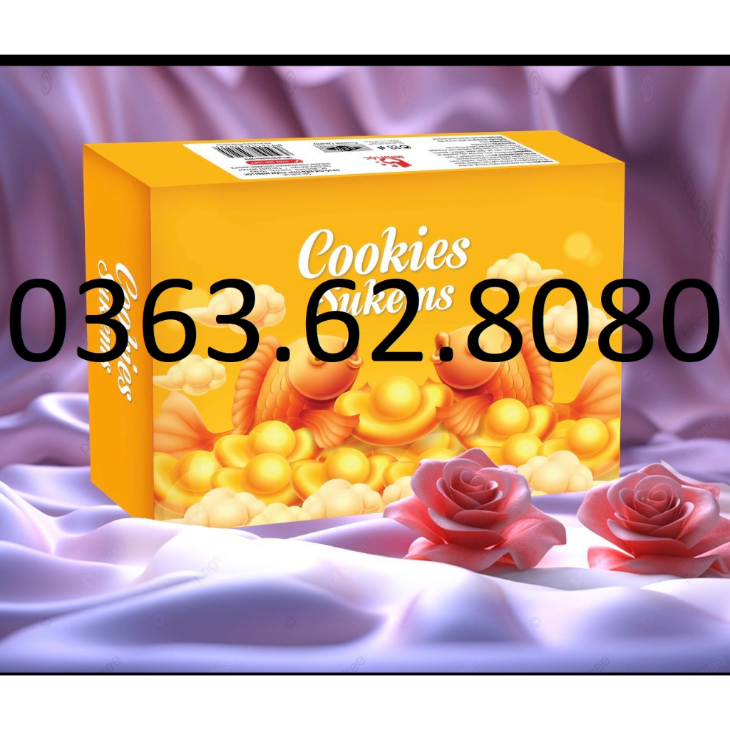 DATE MỚI-Bánh hộp giấy Cookies Sukem - Hàng tết 2024